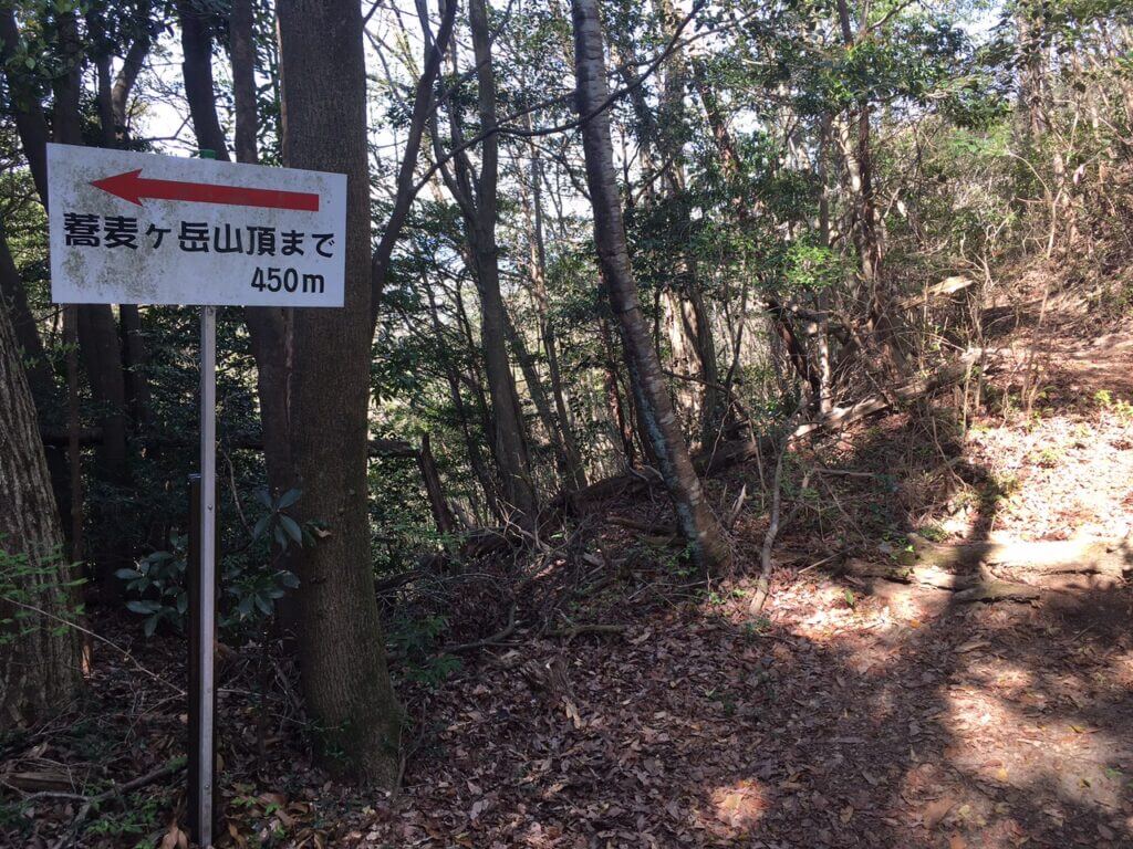 蕎麦が岳重石ルートとの分岐路